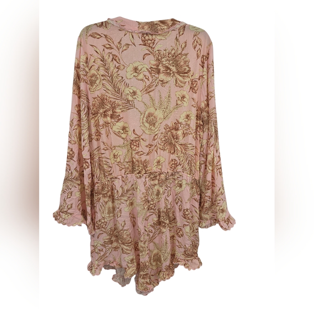 New AGUA BENDITA X TARGET Romantic Floral Print Flare Sleeve Romper XXL - Picture 6 of 7